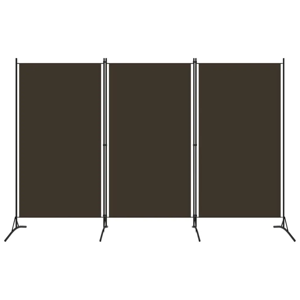 Stylish 3-Panel Brown Room Divider - 260x180 cm Portable Privacy Screen