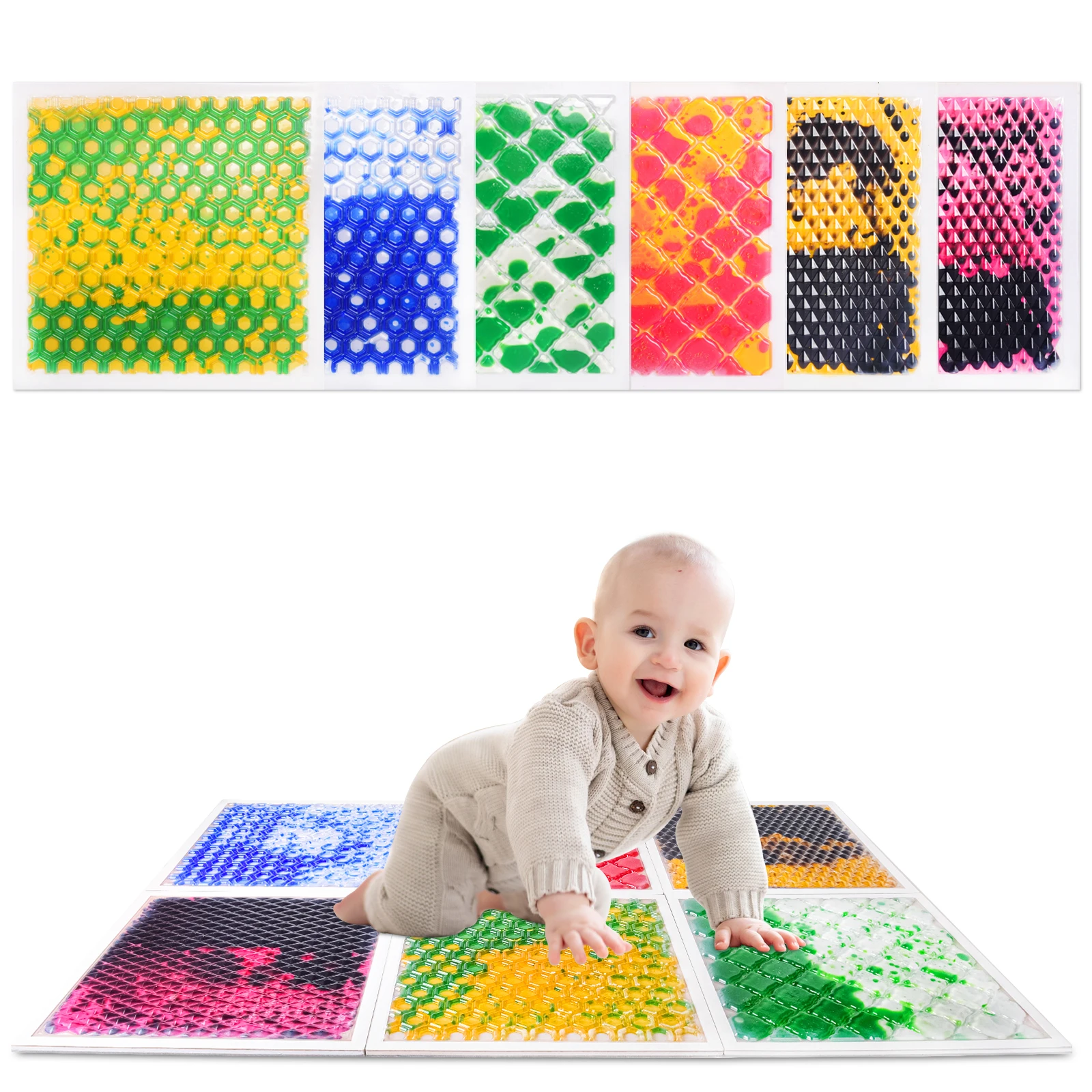 Azulejo líquido de larga duración Wonder colorido, sala de terapia sensorial para el hogar para niños, azulejos de suelo líquidos sensoriales, esteras táctiles sensoriales para niños