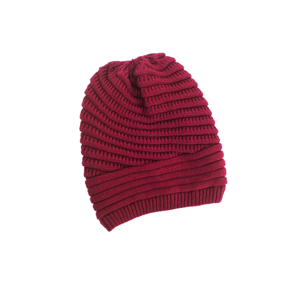 

Fashionable Warm Woolen Yarn Hat Winter Knitted Solid Color Sleeve Cap For Women Girls Cozy Soft Lightweight Machine Washable