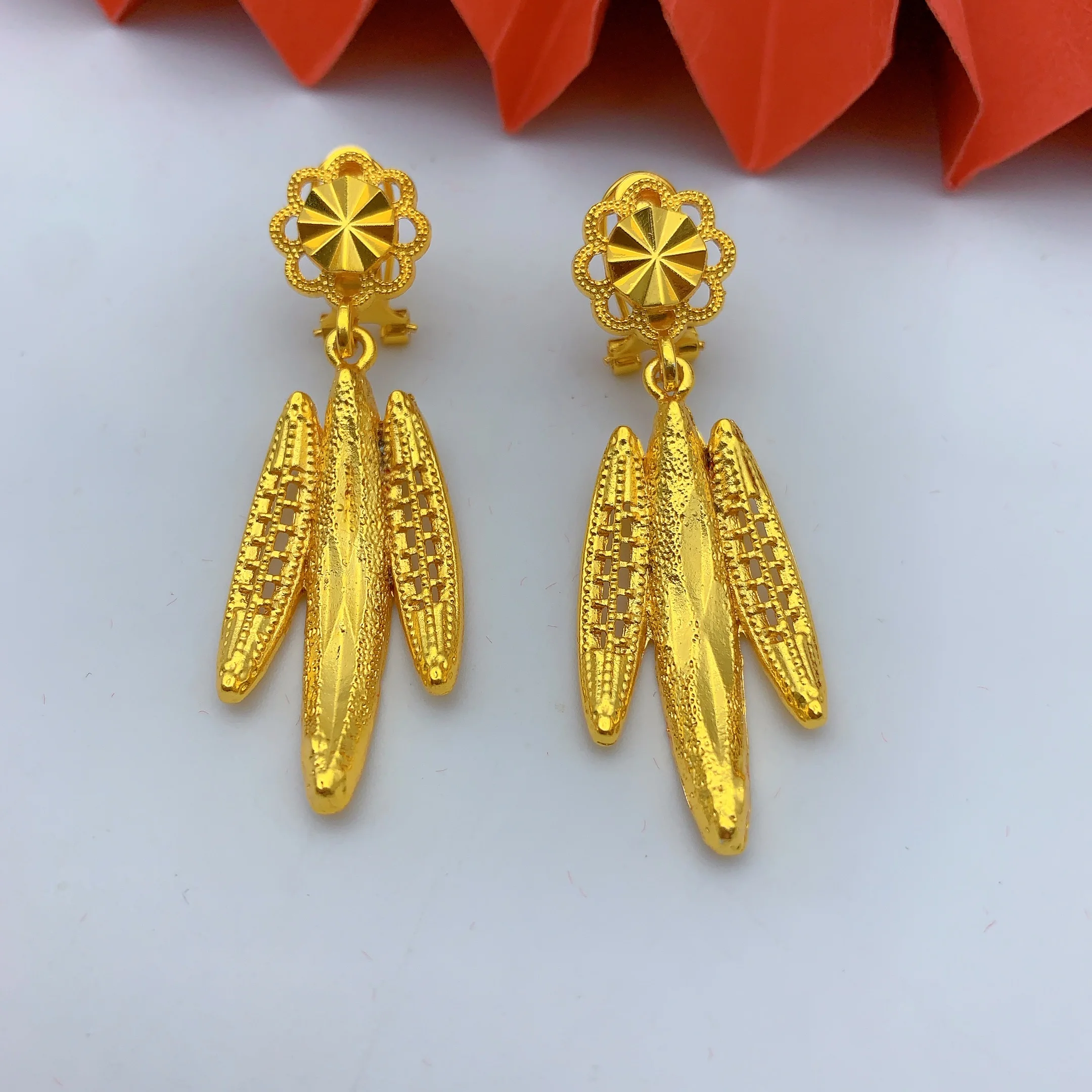 ANIID Dubai 24K Gold Color Jewelry Sets Wedding African Necklace Earrings For Women Nigerian Indian Bridal 2PCS Set Party Gifts - view 5