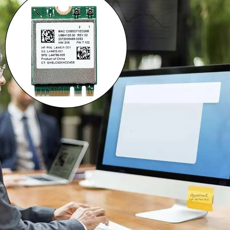 RTL882CE CARD WIFI REDEM 2.4/5.8G Bluetooth5.0 Antena IPX compatível com 1200Mbps