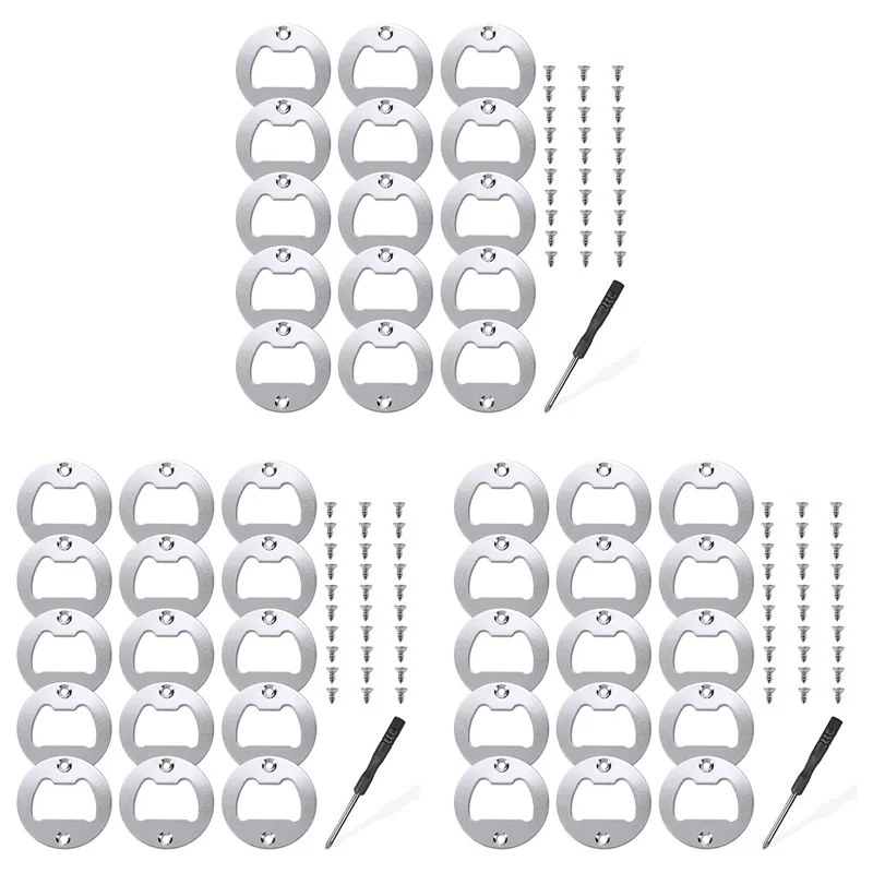 ABXF-45X Stainless Steel Bottle Opener Inserts Hardware, Metal Insert Parts Kit For Bottle Opener Resin Casting Moulds