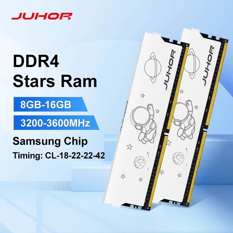 

JUHOR Desktop Memory DDR4 8GB 16GB 3200MHz 3600MHz 16GBX2 8GBX2 New Dimm Memoria Rams