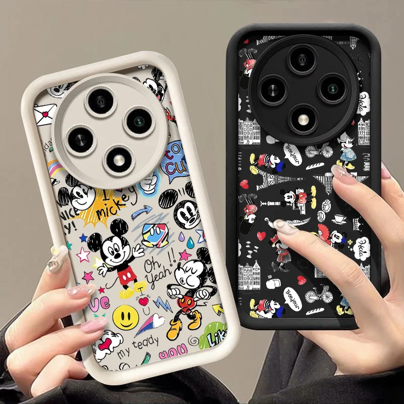 Graffiti Mickey Mouse Cute Phone Case for Honor Huawei 200 70 90 Lite X9 P20 P30 P 40 P50 Nova 10 SE Mate 20 Pro 5G Soft Covers