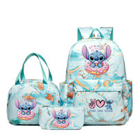3Pcs/set Lilo Stitch Backpack for Girl Boy Student Teenager Children Rucksack Kids Birthday Gift Women Casual School Bag