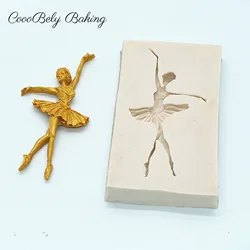 3D Ballet Dancer Silicone Molds Fondant Cake Decorating Tools Chocolate Gumpaste Mold Sugarcraft Baking Tools