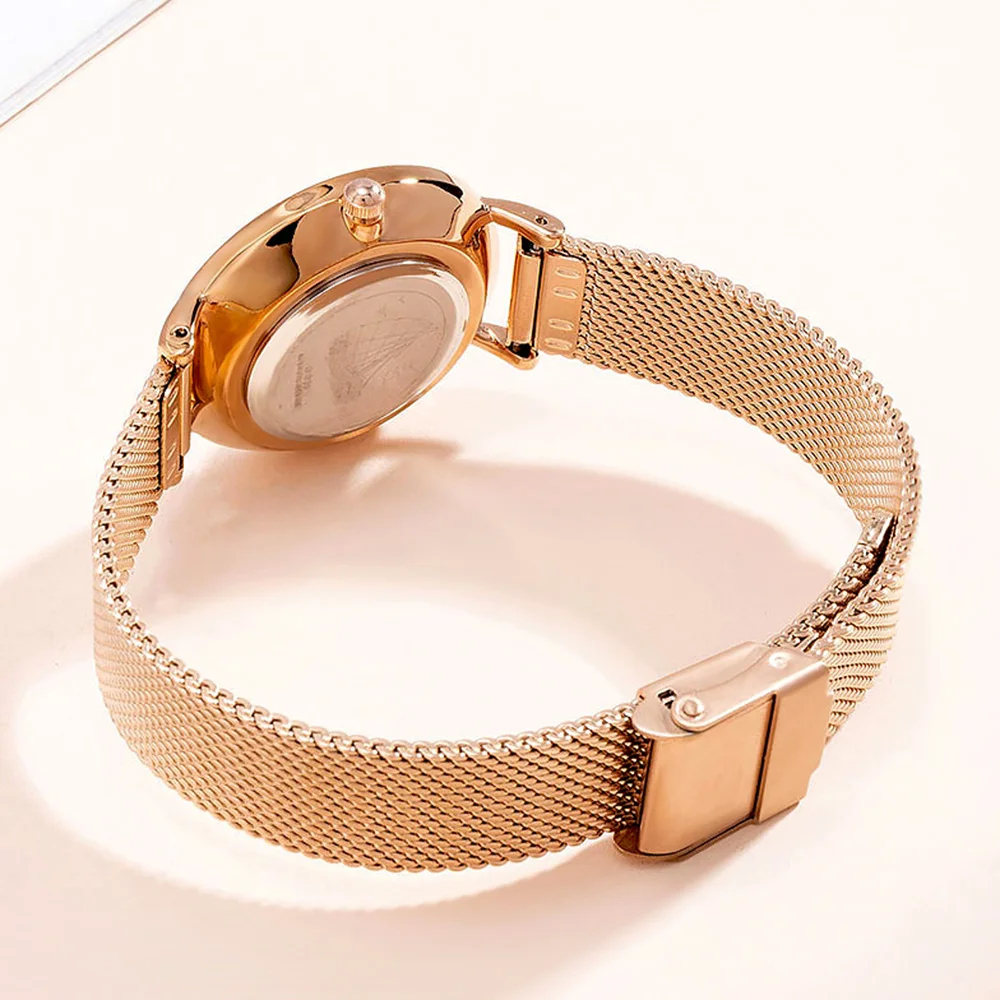 DOM 2022 New Simple Luxury Women Watch Free Shipping Casual Mashup Waterproof Ladies Quartz Mesh Strap Clock Relogio Feminino