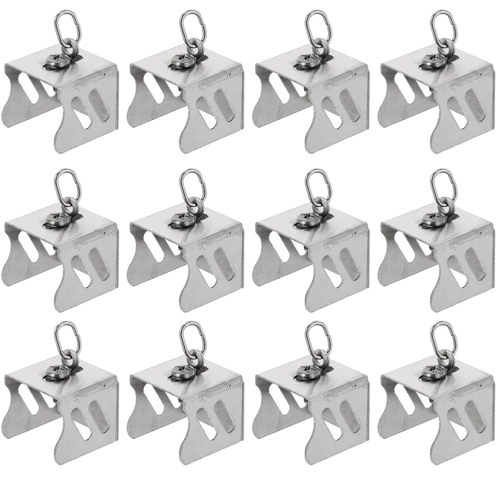 

20 Pcs Stainless Steel Seal Fastener Curtain Rods for Windows Cap End Finials Drapery