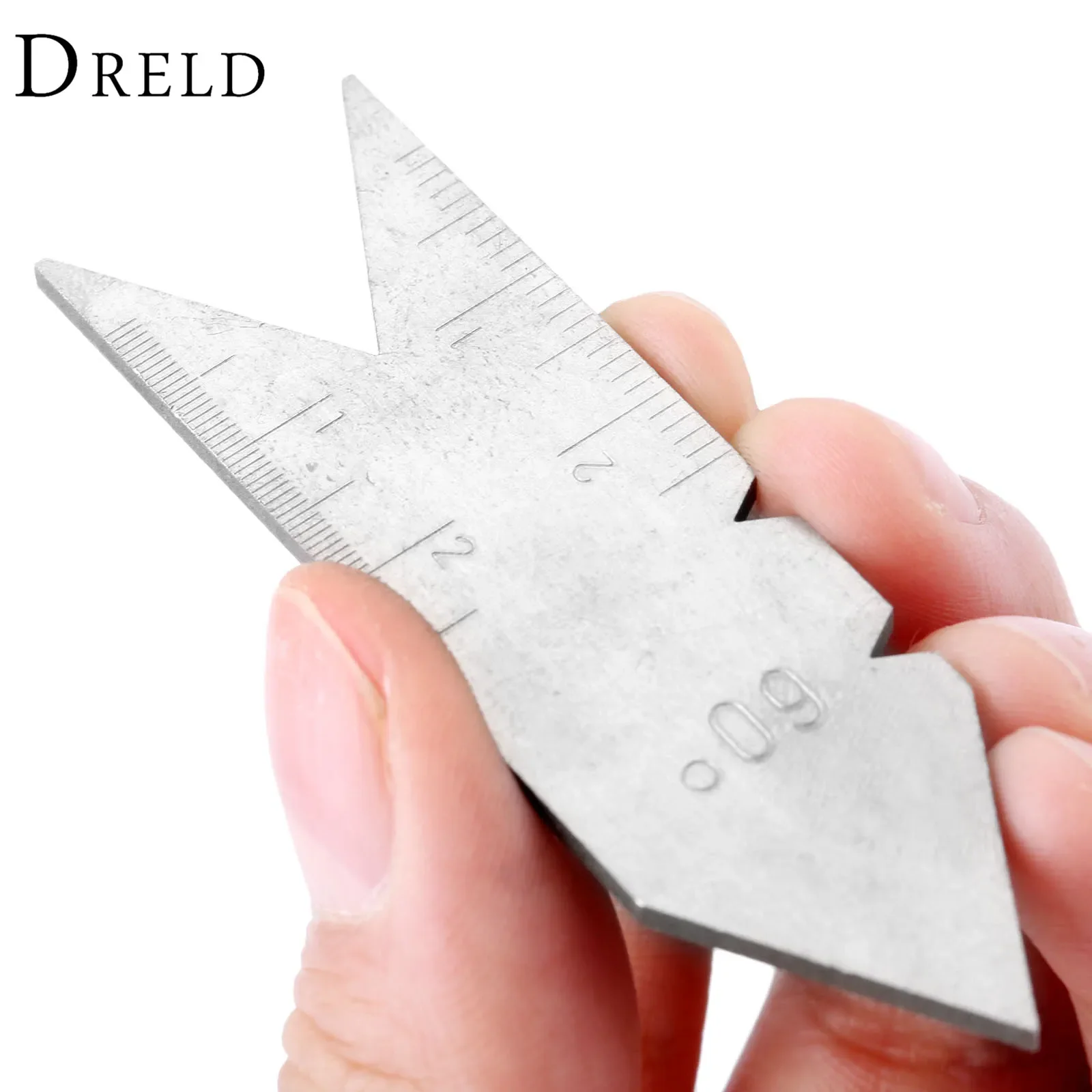 DRELD Metric 60 Degree Center Gauge Metric Screw Cutting Thread Pitch Centering Gage Stainless Steel Measuring Lathe Tools