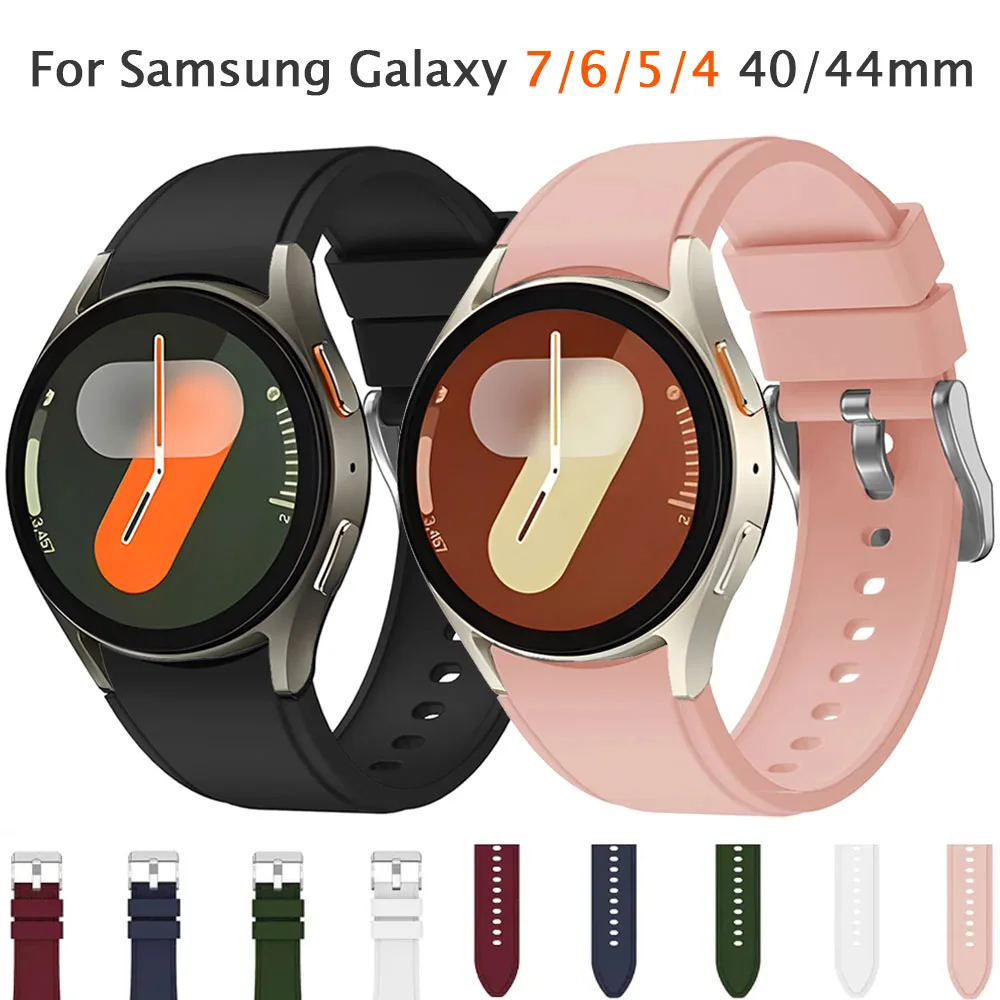 Silikonarmband für Samsung Galaxy 7/6/5/4 40mm 44mm 5 Pro 45mm Sportarmband Galaxy Watch 6/4 Classic 47mm 43mm 46mm 42mm