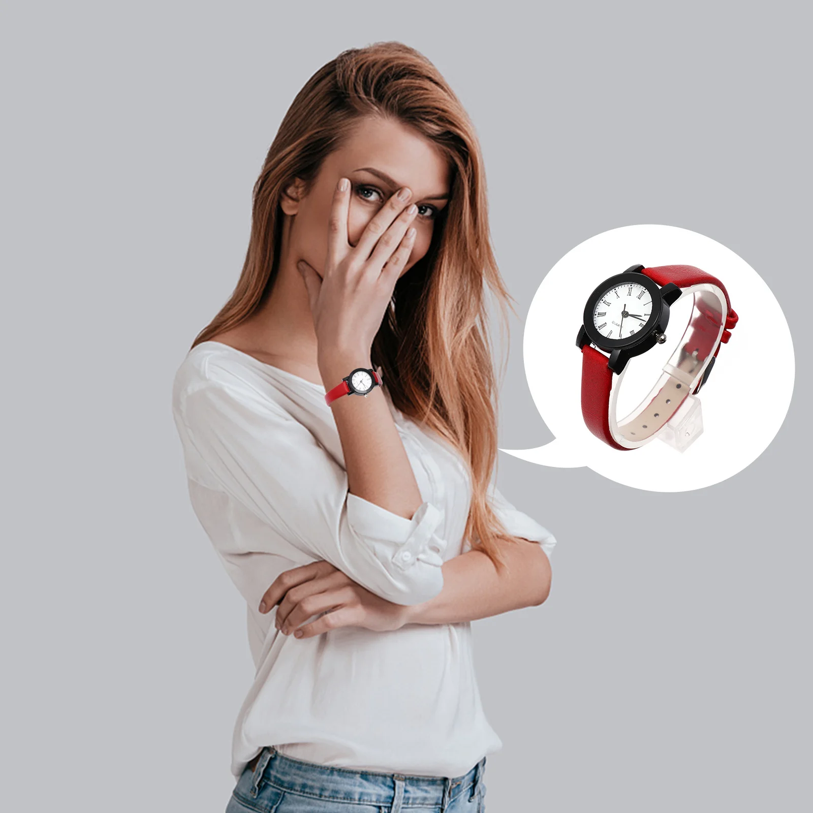 

Women Quartz Watch Casual Strap Fashionable Lady Large Dial Comfortable Skin Friendly Wristwatch Women Watch