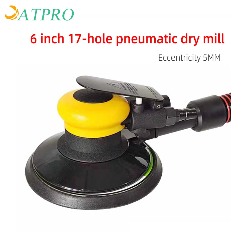 

6-inch 17-hole Pneumatic Sander 150MM Dry Grinding Head Aircraft Dry Grinding Machine Self-vacuuming Sandpaper Machine