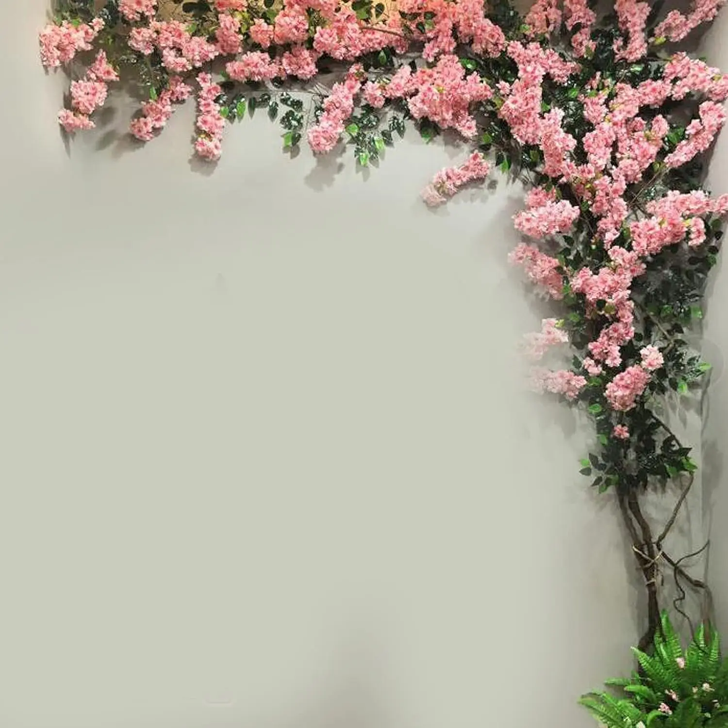 

Artificial Cherry Blossom Trees Fake Sakura Flower Vine Simulation Peach Tree Wall Decor for Wedding Rattan Ceiling Decoration
