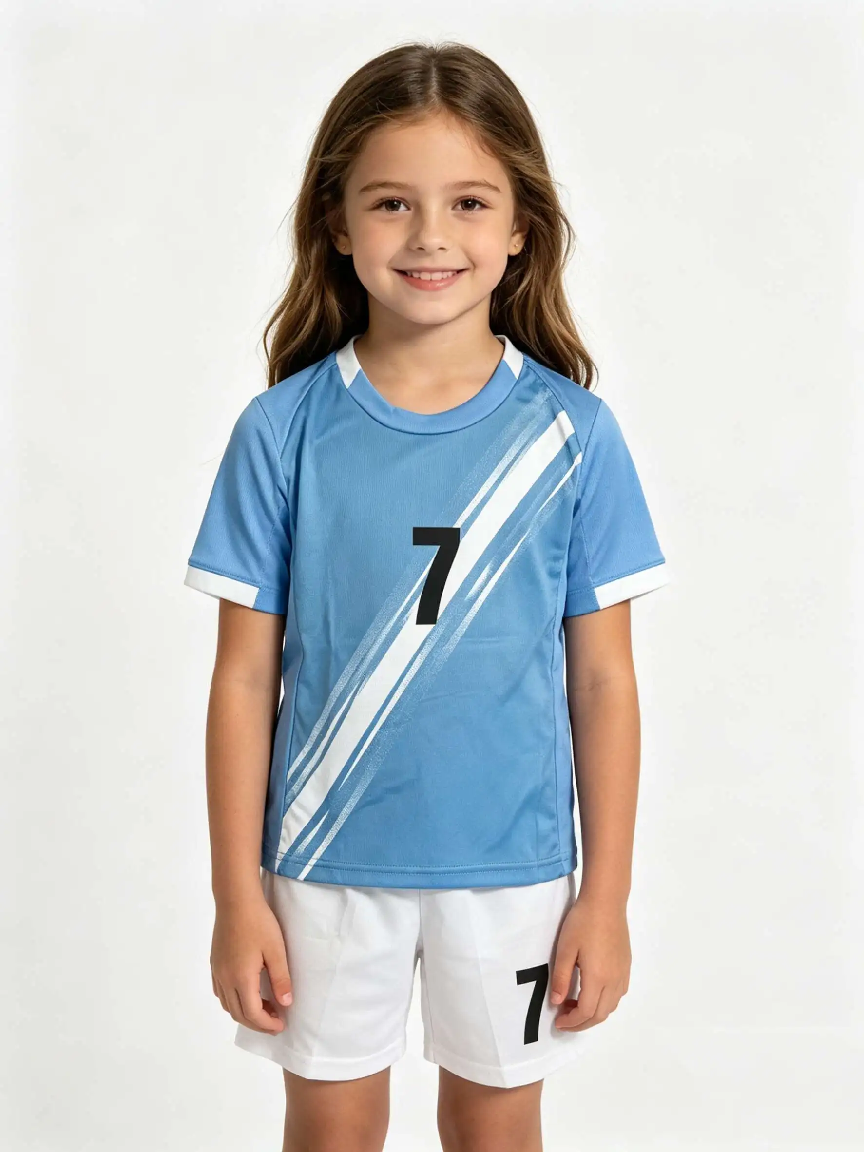 26/27 Unisex Blank Soccer Jersey Set, Kids & Adults Training Uniforms for SKY BLUE School Sports, Running & Team Events