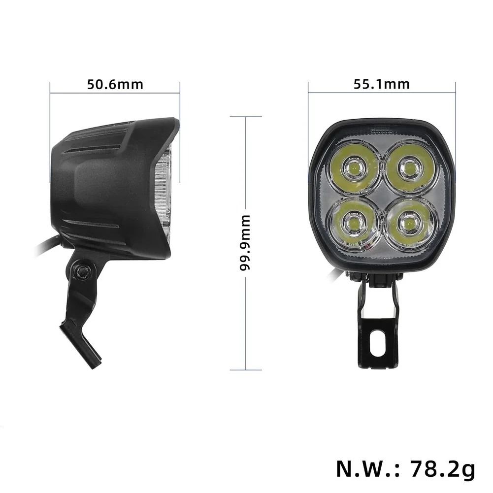 For For Kukirin M4Max Electric Scooter Headlight High Brightness Waterproof Spotlight Black ABS Replacement Lamp Front Light Ass