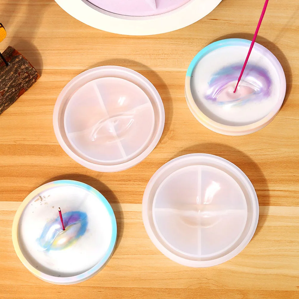 

2pcs Silicone Mold Diy Silicone Incense Holder Mold for Incense Holder DIY Crafts Epoxy Resin Casting Flexible Tray Reusable