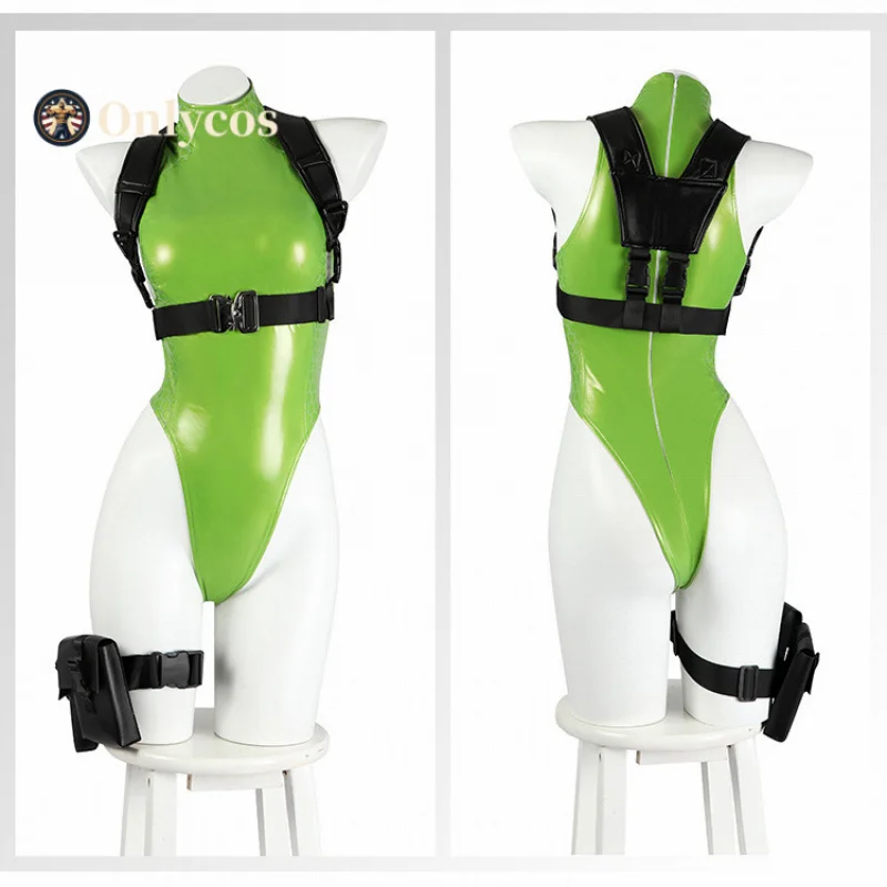 كامي وايت S تأثيري ستريت فايتر 5 زي جلدية اللاتكس بذلة تريت فايتر 5 كوس لعبة أنيمي هالوين لعب دور الملابس