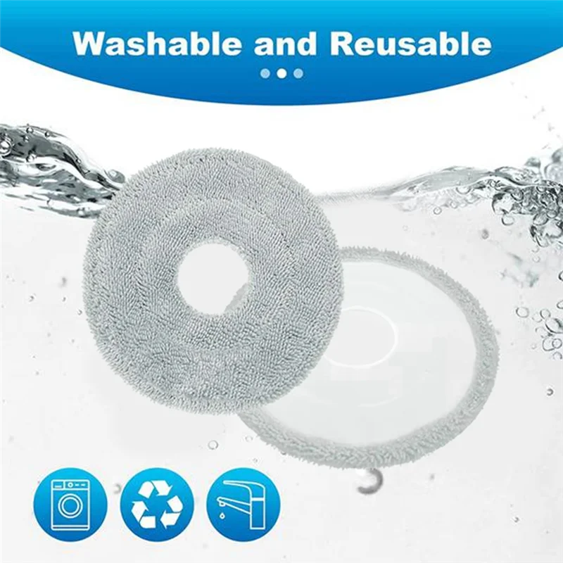 A74G-Mop Cloth Pads Set For JONR P20 PRO Vacuum Cleaner Parts Microfiber Mop Cloth Household Cleaning Replacement Parts 4PCS