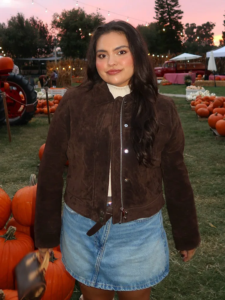 HH سترة نسائية للخريف متعددة الاستخدامات من جلد الغزال وأكمام طويلة وجيوب سترة نسائية عالية الشارع وسحاب معاطف ضيقة غير رسمية Mujer #4