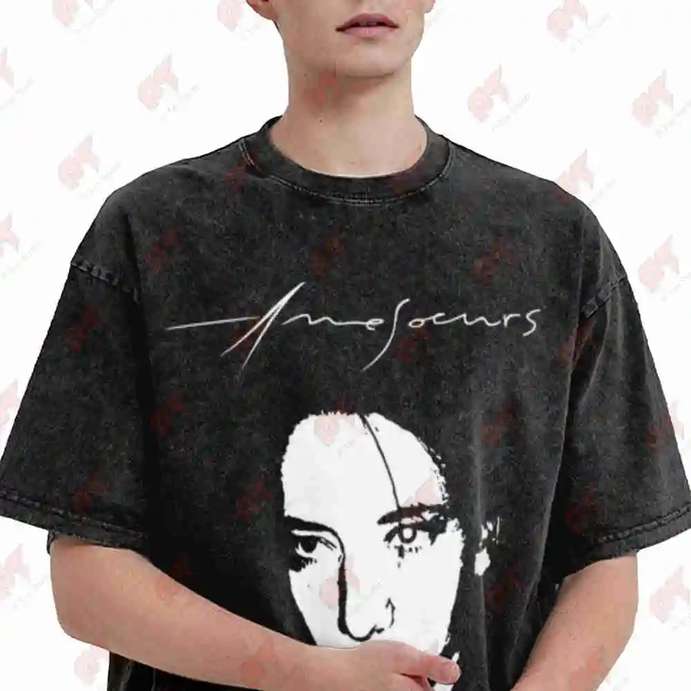 Amesoeurs Ruines Humaines Post Punk Vintage Washed Tee Pure Cotton T-Shirt
