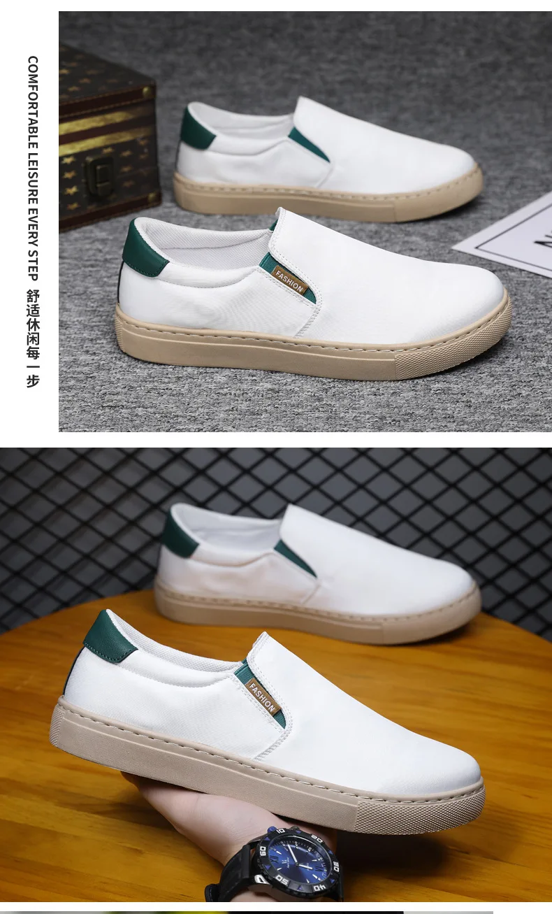 Neue weiße Slip-On-Leinenschuhe für Herren, vulkanisierte Sneakers, Studenten- und Jungen-Loafer, Espadrilles, lässige Herren-Fahr- und Golfschuhe, Größe 47 48. – Detail 14