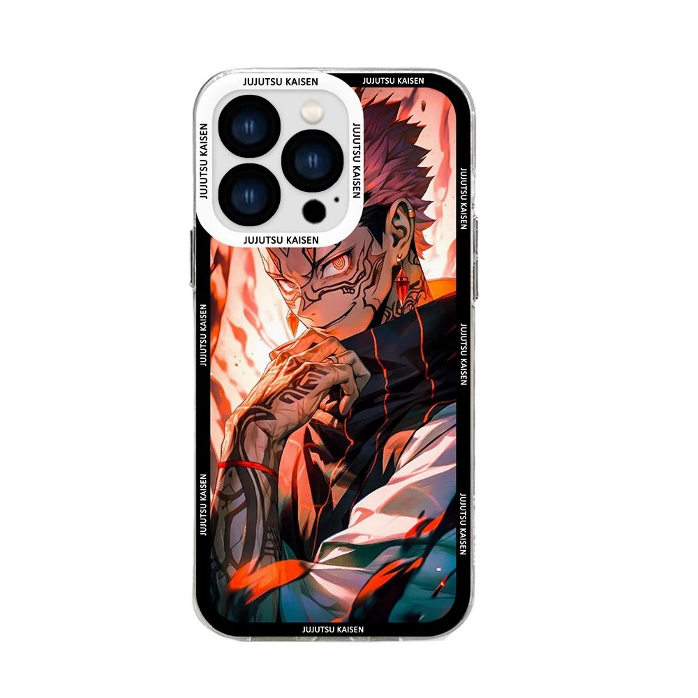 Custodia per telefono Anime Jujutsu Kaisen per Redmi Note 12 11 10 9 Pro 7 8 9C 10C 12C 13C 4G 5G Cover trasparente in Silicone morbido