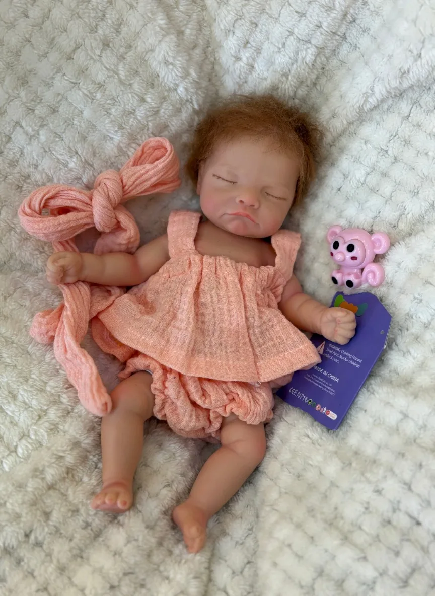 アイズワ1 10インチ レヴィガール ソフトタッチ シリコン製リボーンドール 根付毛 新生児人形 おもちゃ