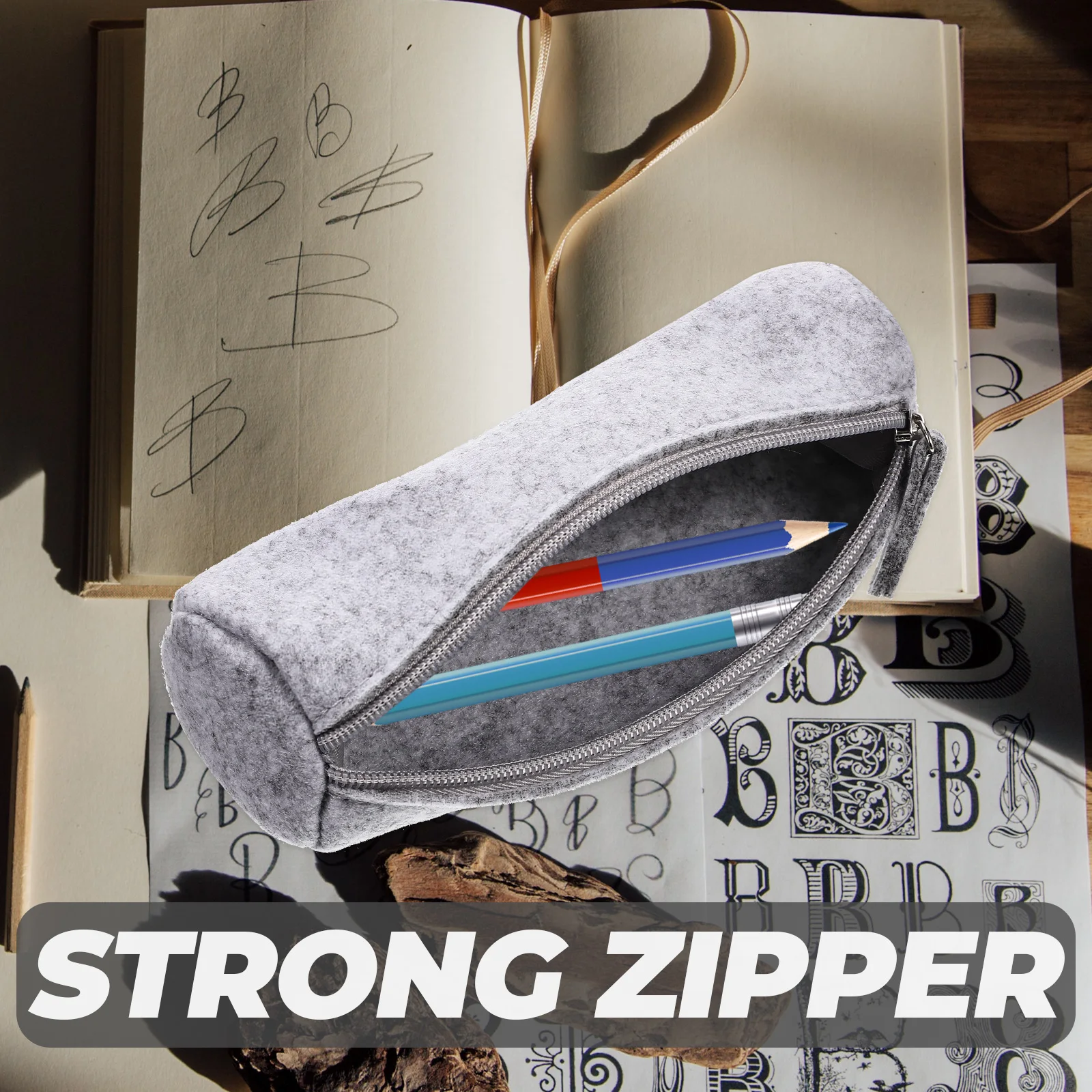 

4 Pcs Multi-function Stationery Case Pencil Zippered Pouch Storage Bags School Supply Student Travel