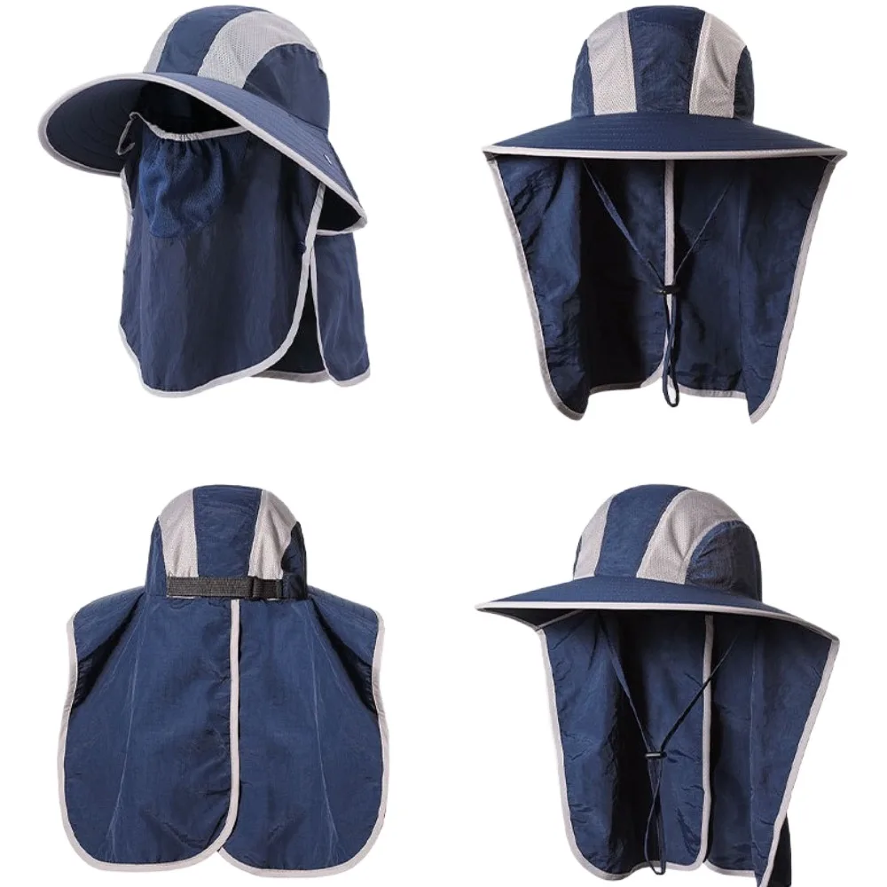 Quick Drying Neck Protection Sun Cap Removable Windproof Sunshade Hat Cool UV Protection Face Shield Cap Outdoor Sports