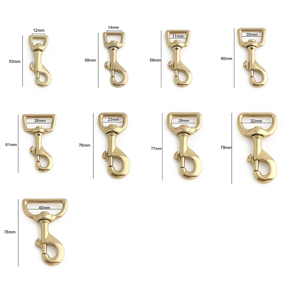 5/10/30PCS Brass Metal Buckles Bag Strap Swivel Lobster Clasp For Purse Pet Collar Snap Hook Keychain Carabiner Clip Accessories