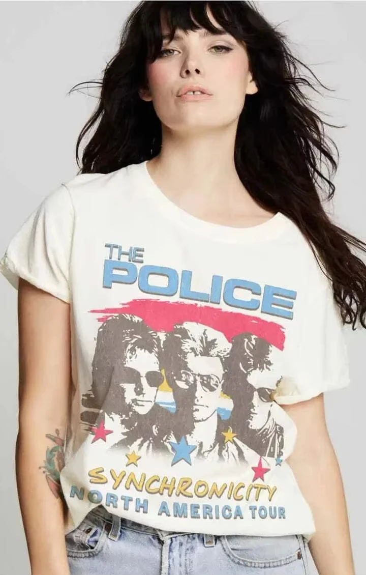 

The Police Band Remake Basic Style Unisex Men Women S-3XL T Shirt NH18222 European American Trend Summer 2025 New