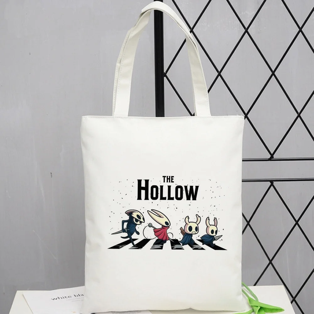 Hollow Knight tote bag grocery reusable y2k shoulder  shopper woman