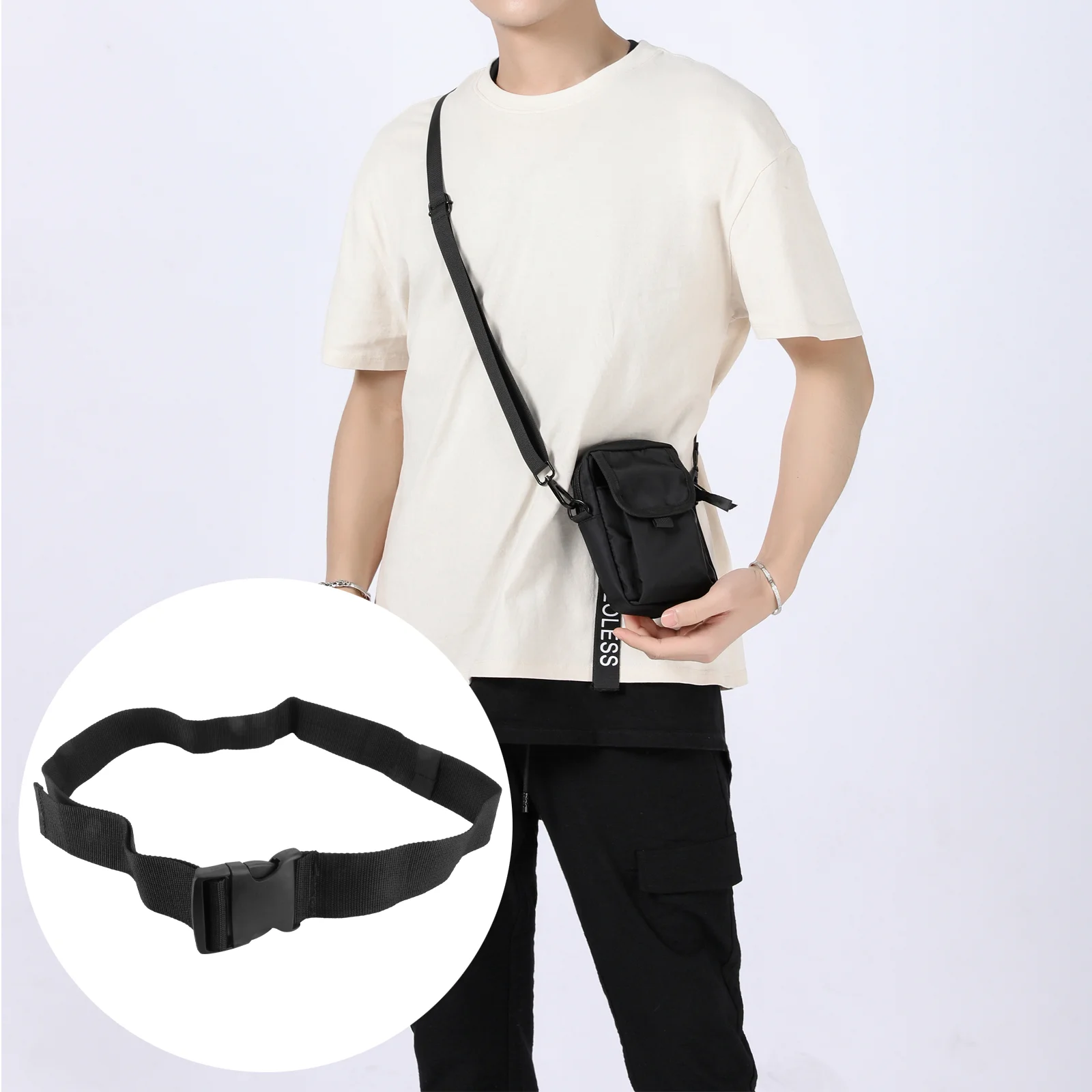 

Bag Accessories Waist Pack Extender Waistband Extension Belt Plastic Buckle Accessory