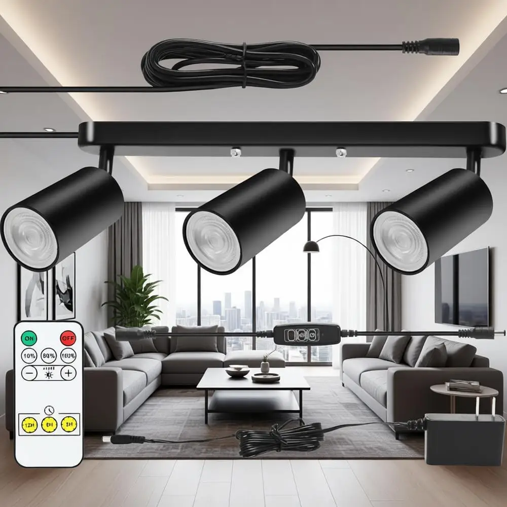 

Встраиваемые трековые светильники с кабелем питания, настенные прожекторы, гибко поворотные, для потолочного освещения или кухонных шкафов, для галерей