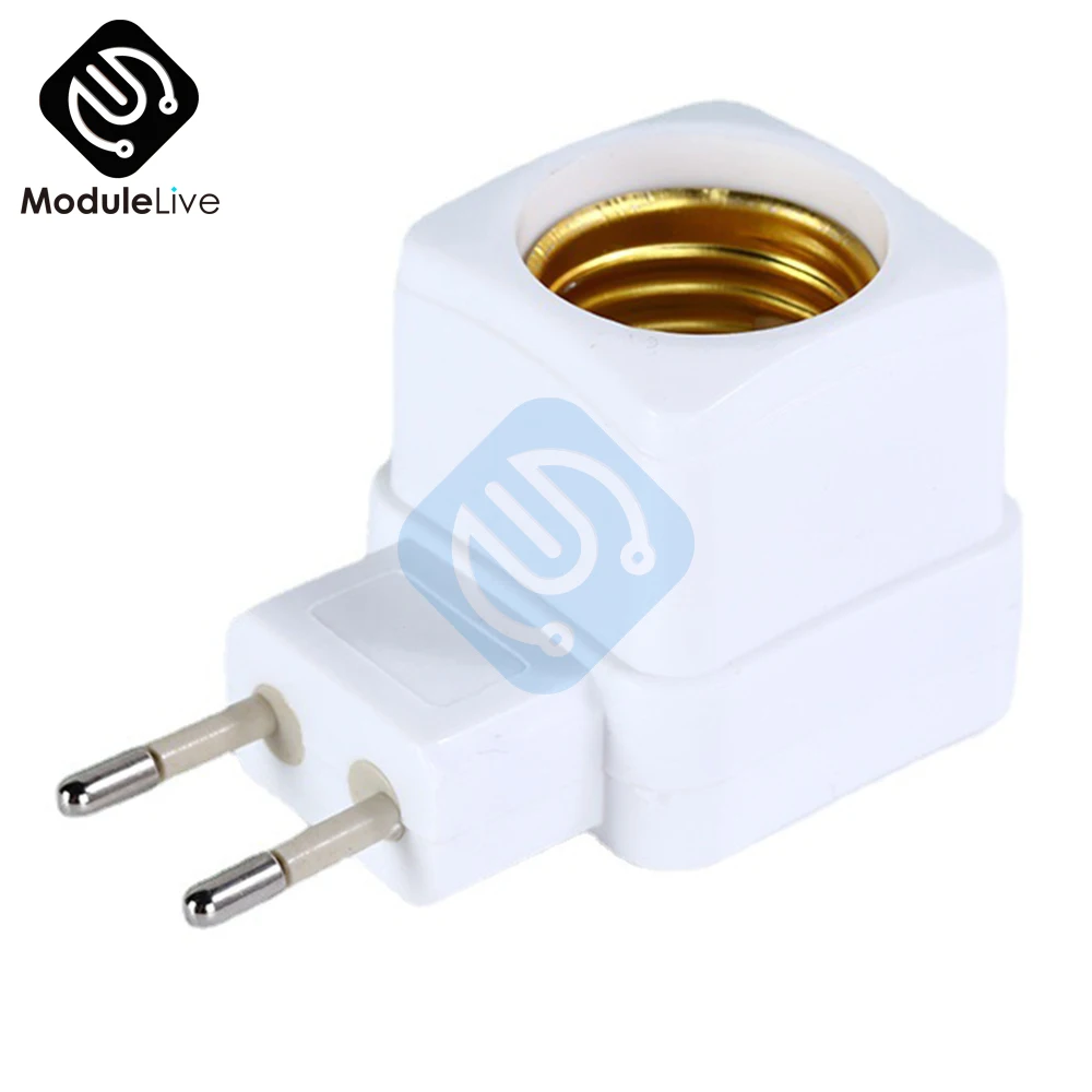 1 Pcs 220v E27 Żarówki lampy LED Gniazdo podstawowe Uchwyt Eu Plug Adapter Zintegrowany uchwyt lampy spiralnej Złącze bazowe z przełącznikiem