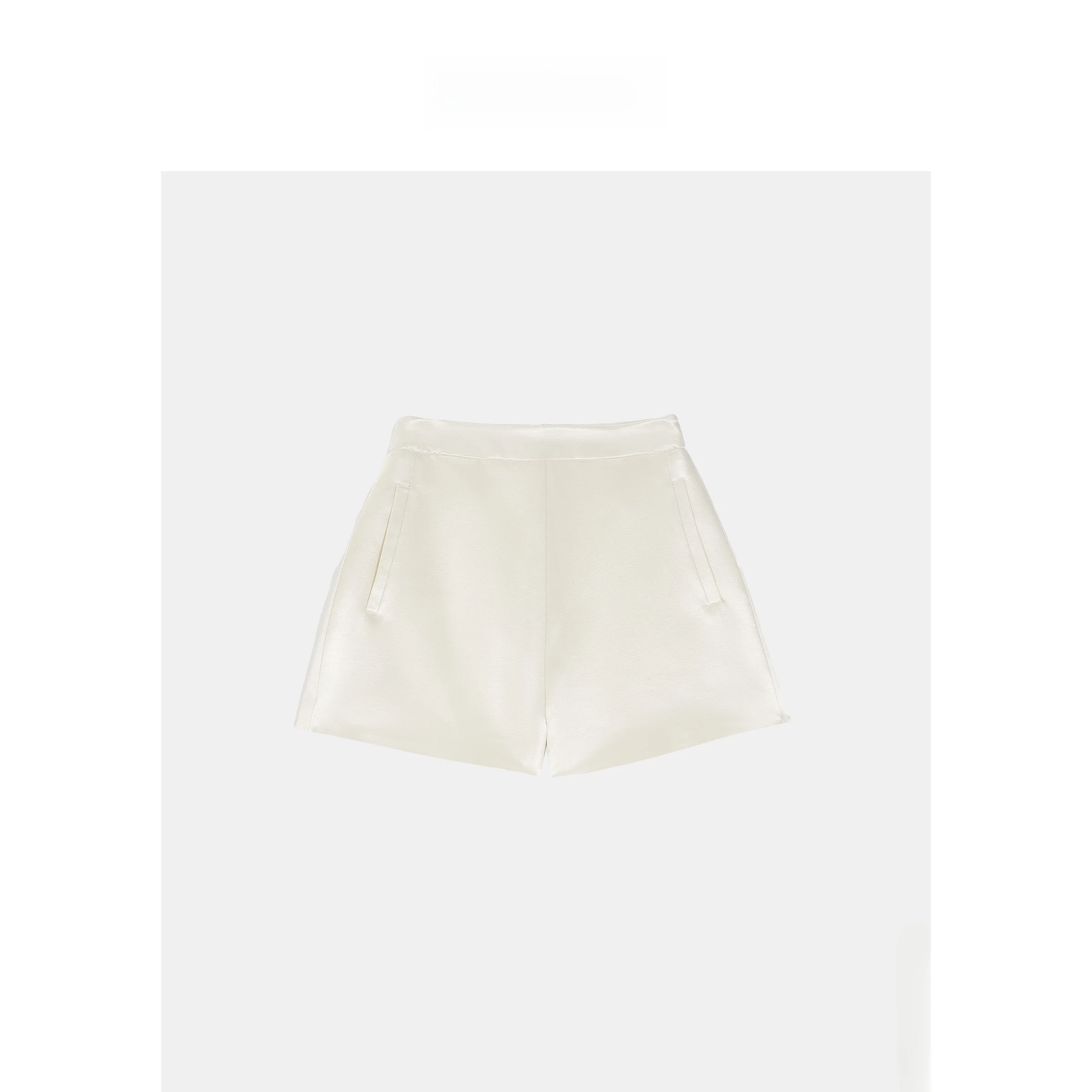 

Liu Xiong AX High Waist Silk Wool Wide Leg Shorts Women's Casual Pants Luminous Silk Luster Straight Leg Pants for Ladies