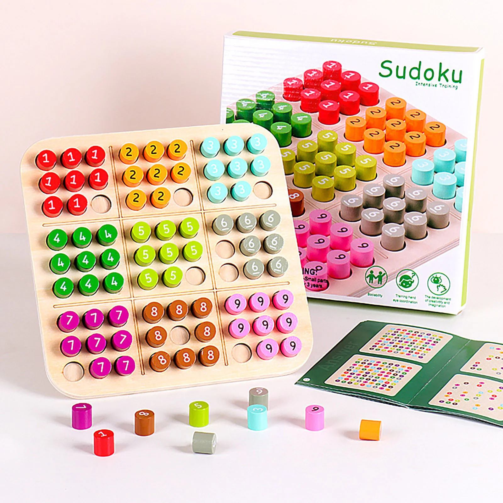 Sudoku Chess Logic Training Board Children Intelligence Reasoning Toys Children Gifts Wooden Logical Thinking Game Toys