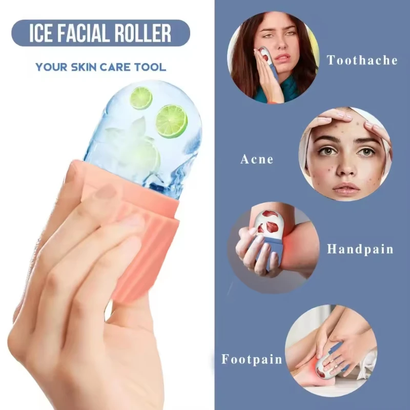Eis Gesicht Roller Eiswürfel Schönheit Massage Silikon Eis Form Für Augen Schwellungen Eis Gesichts Roller Schrumpfen Poren