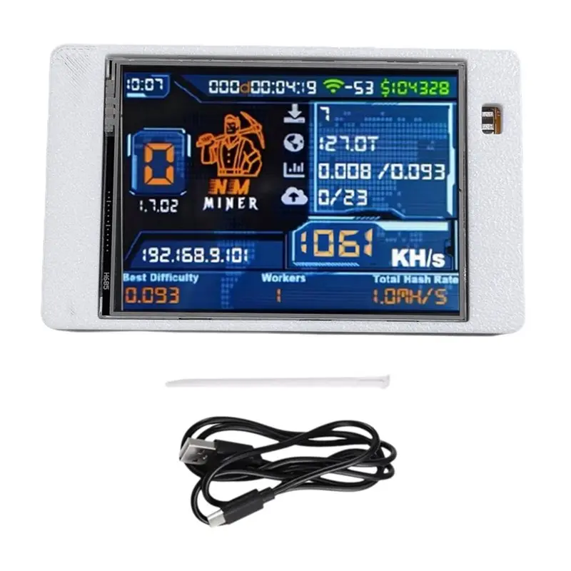 AC57-1060Kh/S Nmminer Nerdminer Solo Miner 2.8 Inch Color Display Bitcoin BTC Crypto Solo Lottery Miner Nmminer