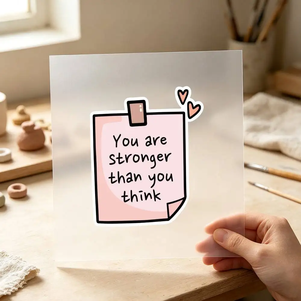 Motivational You Are Stronger Than You Think Waterproof Stickers For Decorating Car Windows Motorcycles And Computers.