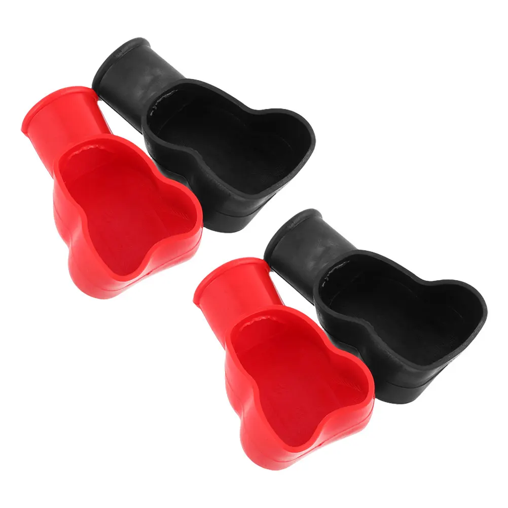 

2 Pairs Terminal Covers PVC Durable Insulating Car Protector Positive Negative Caps Storage Kit