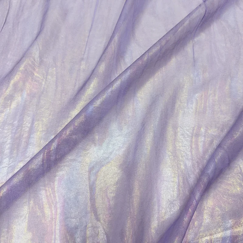 Is Sewing A Textile Craft - Zeemeermin paarse chiffon stof semi-transparant glanzend