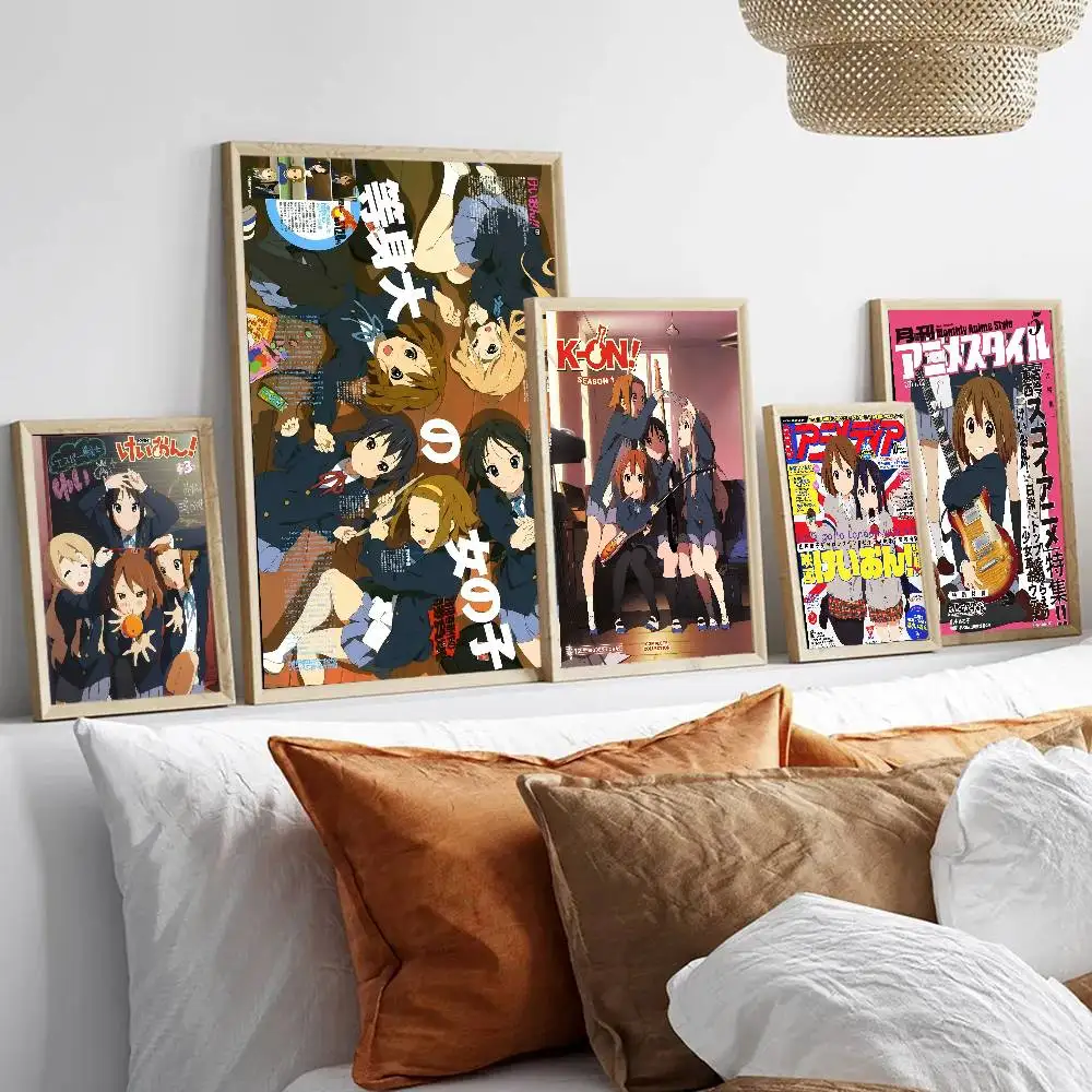 K-On أنيمي خمر الملصقات لزجة خمر غرفة المنزل بار مقهى ديكور Kawaii غرفة ديكور