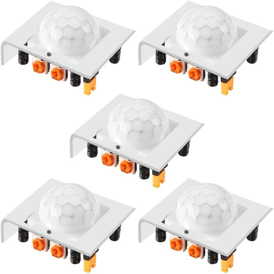 5pcs HC-SR501 Adjustable IR Pyroelectric Infrared PIR Motion Sensor Detector PID Modules with case holder for Arduino