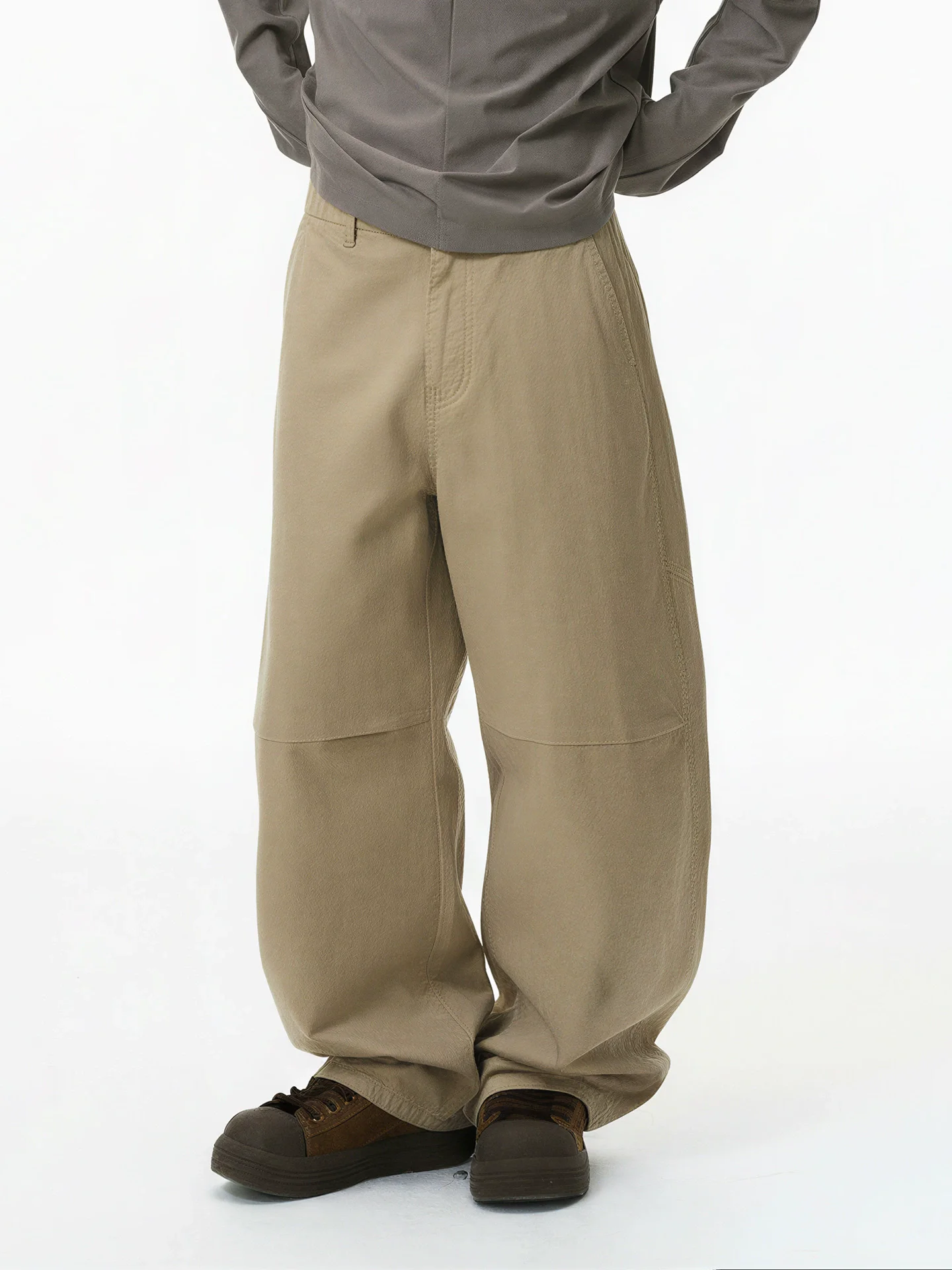 

Retro Deconstructed Wide Leg Work Pants Men's Casual Cotton Fce Lined Cargo Trousers Autumn Winter Warm Loose Fit American...