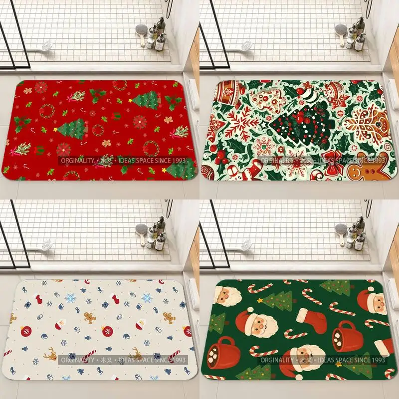 

Christmas-Themed Printed Living Room Sofa Non-Slip Rug For Study Bedroom Tatami Children'S Soft Floor Mat