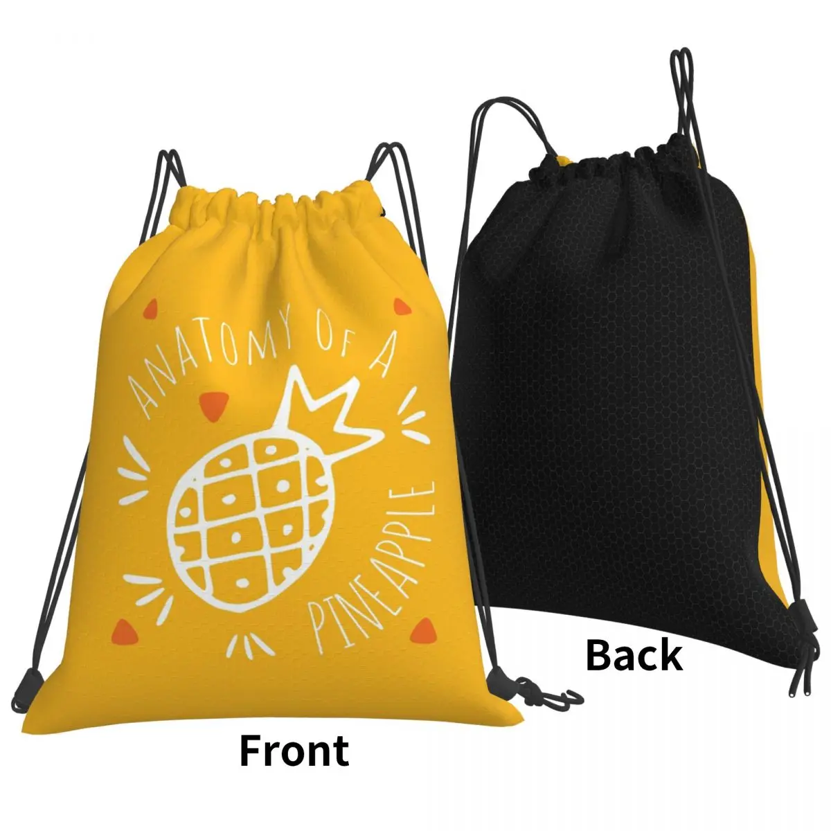 Pineapple Lover Anatomy Of A Pineapple Backpacks Casual Drawstring Bags Sundries Bag Book Bags for Man Woman Students