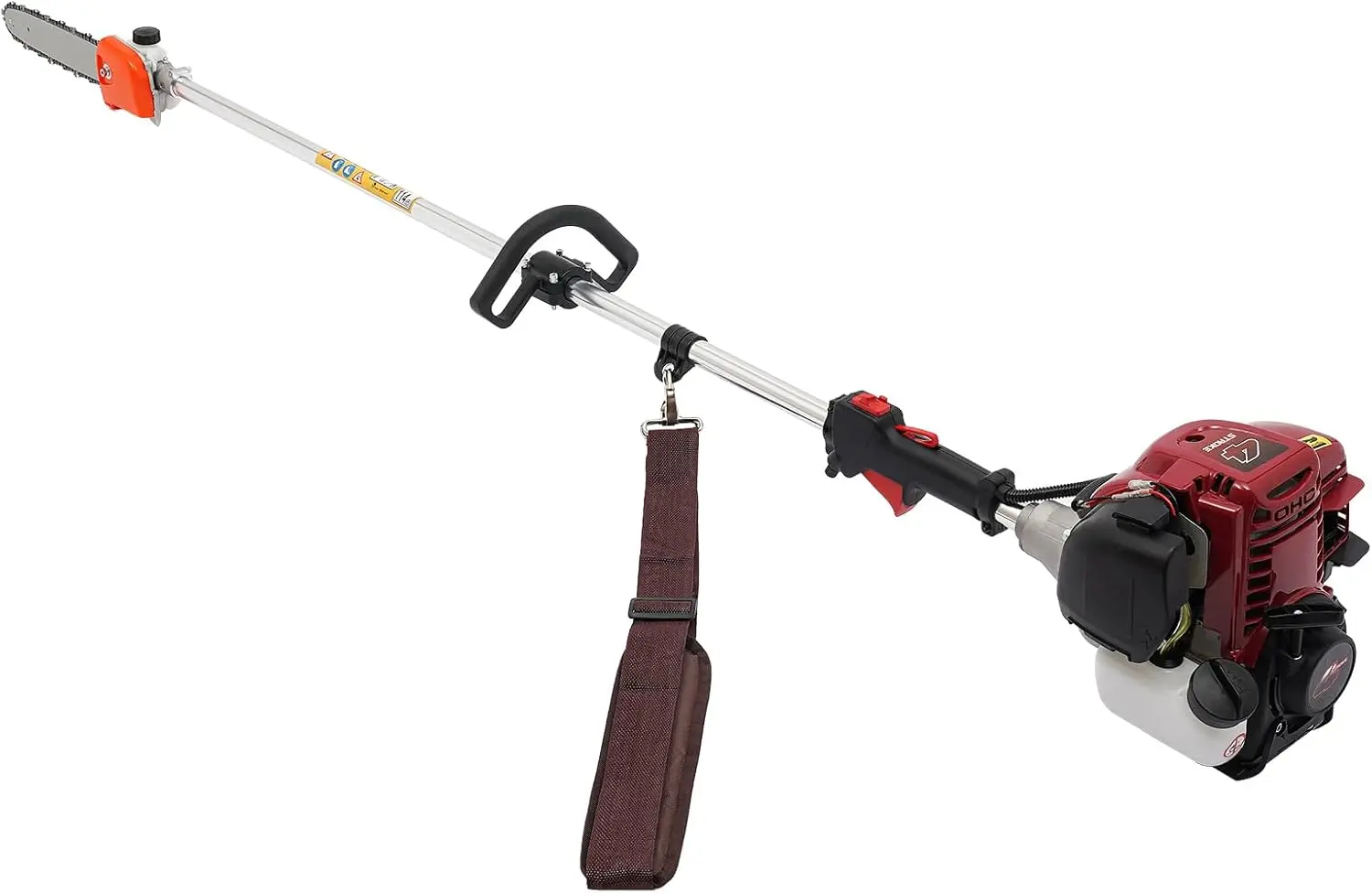 Pole Saw Gas Powered, 42Cc 4-Cycle Engine High Branch Saw Cutter Tree Trimmer With 4.92Ft Pole, Powerful Gas Chainsaw Cordless