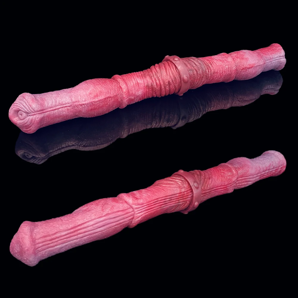 LUUK Superlanger Analplug 47,8 cm (18,8 Zoll) Pferde-Dildo Doppelkopf Tierpenis Zwei große Knoten Klitoris Stimulation Sexspielzeug für Frauen Lesben_voghion.com