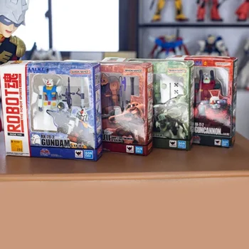 Oryginalny Bandai Gundam Mini Robot Spirits Rx 78 2 Figurka Kolekcjonerska Anime Model Zabawka Dekoracja na Biurko - Dostępny od Ręki
